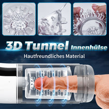 Load image into Gallery viewer, 9 Saugen&amp;Rotation&amp;Teleskopische LCD-Masturbator Cup mit Sprachfunktion