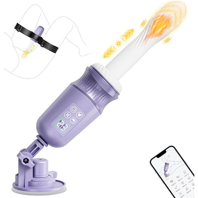 App-gesteuerte Stoß- und Heiz-Sexmaschine für G-Punkt- oder Analstimulation mit Beinschlaufen