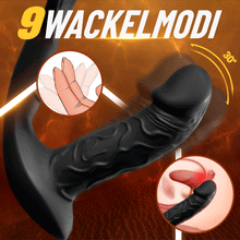Load image into Gallery viewer, 9-fach Wackel- &amp; Vibrations-Analvibrator mit App-Steuerung und Penisring