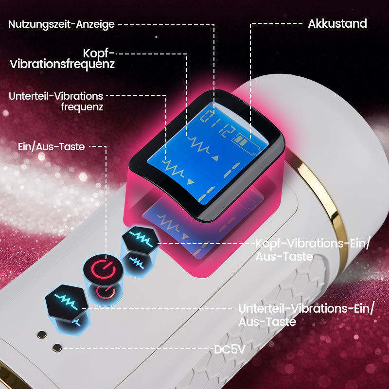 Throb - Dual-End Vibrator Ausdauer-Trainer Edging-Verzögerung & Endurance-Builder Masturbator für