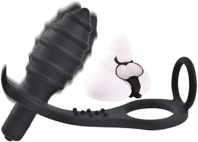 Prostata Vibrator für Männer Analvibrator mit Penisring Prostata Stimulation Männer Dildo Sex Toy mit 10 Vibrationsmodi