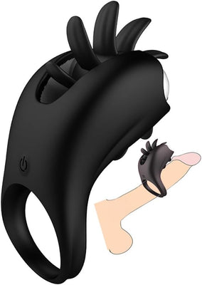 Penisring Vibrator Klitorisstimulator Cockringe Extrem Silikon G-Punkt Penis Ring Penisring Vibration Sex Toy Cock Ring mit 10 Vibration Modes