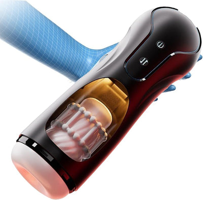 Masturbieren für Männer PINTLE Elektrische Cup-Masturbatoren mit 10 Saugen & Schlucken & Vaginalverengung & Kolbenbewegung Leise Bohrmaschine Blowjob Sex Spielzeug für die Männer Paare Solo Sextoys