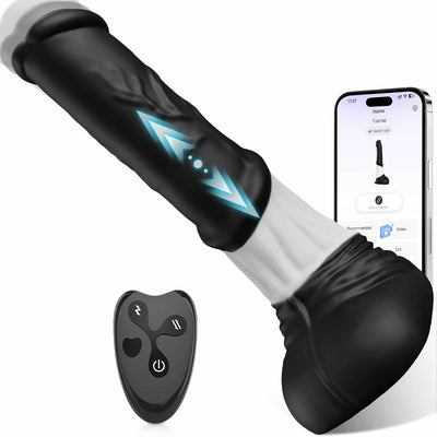 Fantasy Pferd Anal Dildo 5 cm Durchmesser Analvibratoren für Mann Frau, Vibrator Sex Spielzeug für die Frau Männer, 30CM Knoten Analplug Dilatatoren XXL Analvibratoren mit 7 kraftvolle Stoßfunktion