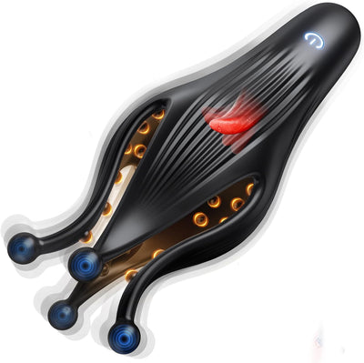 Masturbator Taschenmuschi Upgrade-Größe 10 Zungenmodi Sex Spielzeug für die Männer Paare Extrem Sex Toys für Penis Klitoris Brust Stimulation, Vibratorensets für Männer mit 3D-Partikel Sextoys