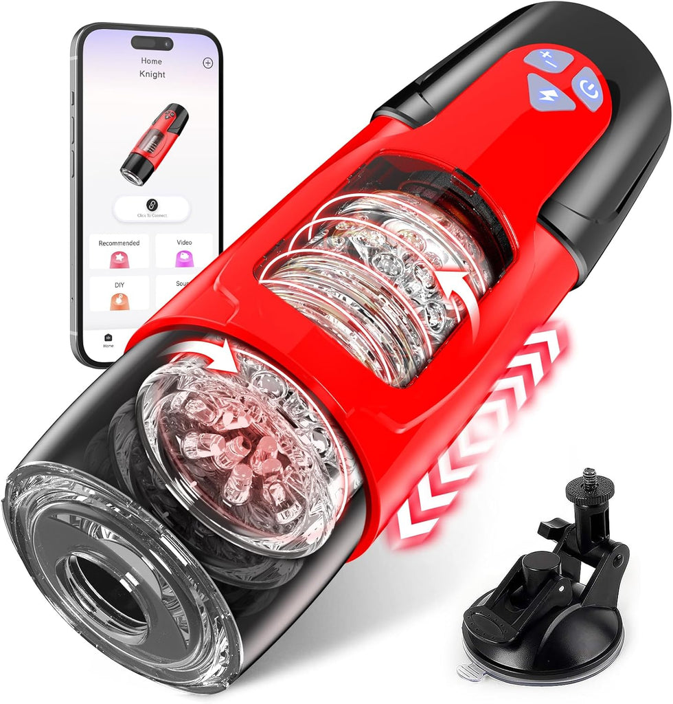 Elektrischer Masturbator Mann Handfrei Cup mit 7 Modi Teleskop und Rotation