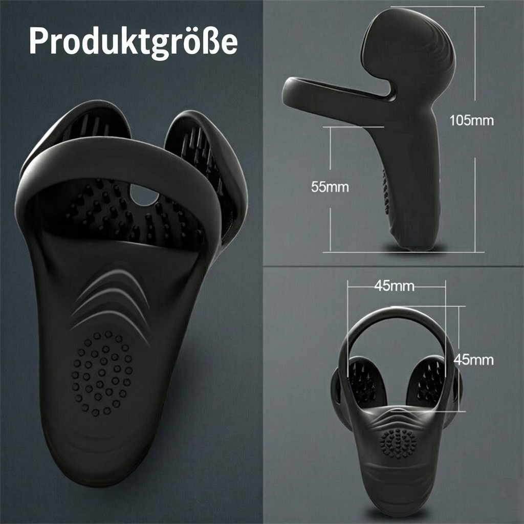 Silikon-Vibrator für Penis mit Penisring und 10 Vibrationsmodi