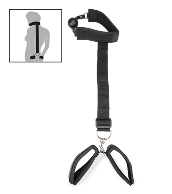 Gagball mit Handfesseln