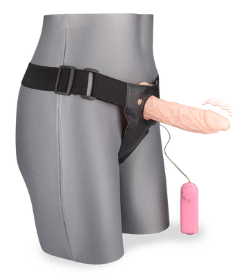 Hohler Strap-On-Dildo mit Vibration