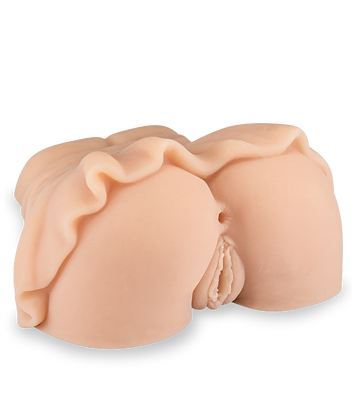Po-Masturbator Vagina und Anus mit Minirock