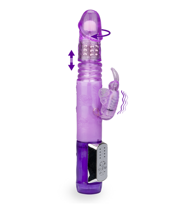 Rabbit-Vibrator mit Stoßfunktion Butterfly Prince