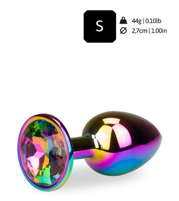 Regenbogenfarbener Rosebud-Analschmuck