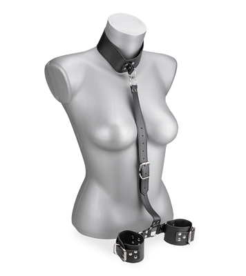 Verstellbares Fesselset für Hals und Handgelenke aus Kunstleder